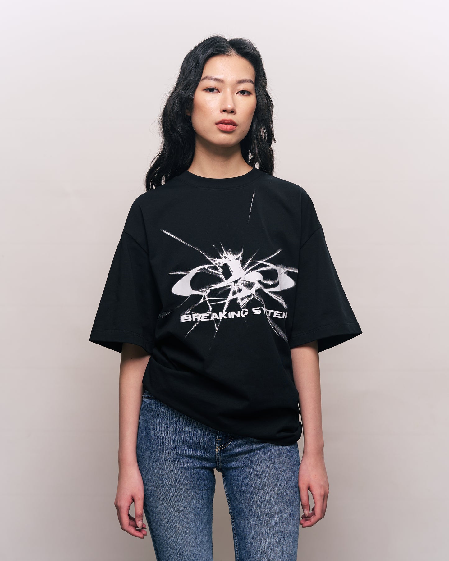 BREAKING SYSTEM SHATTERED GRAPHIC BLACK TEE