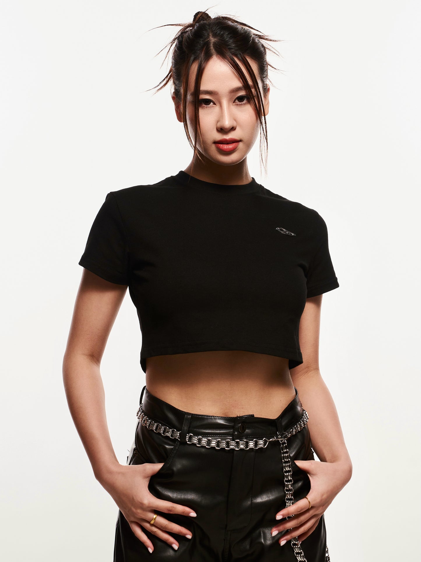 Breaking System Black Crop Top -Malaysia Streetwear-Premium Top