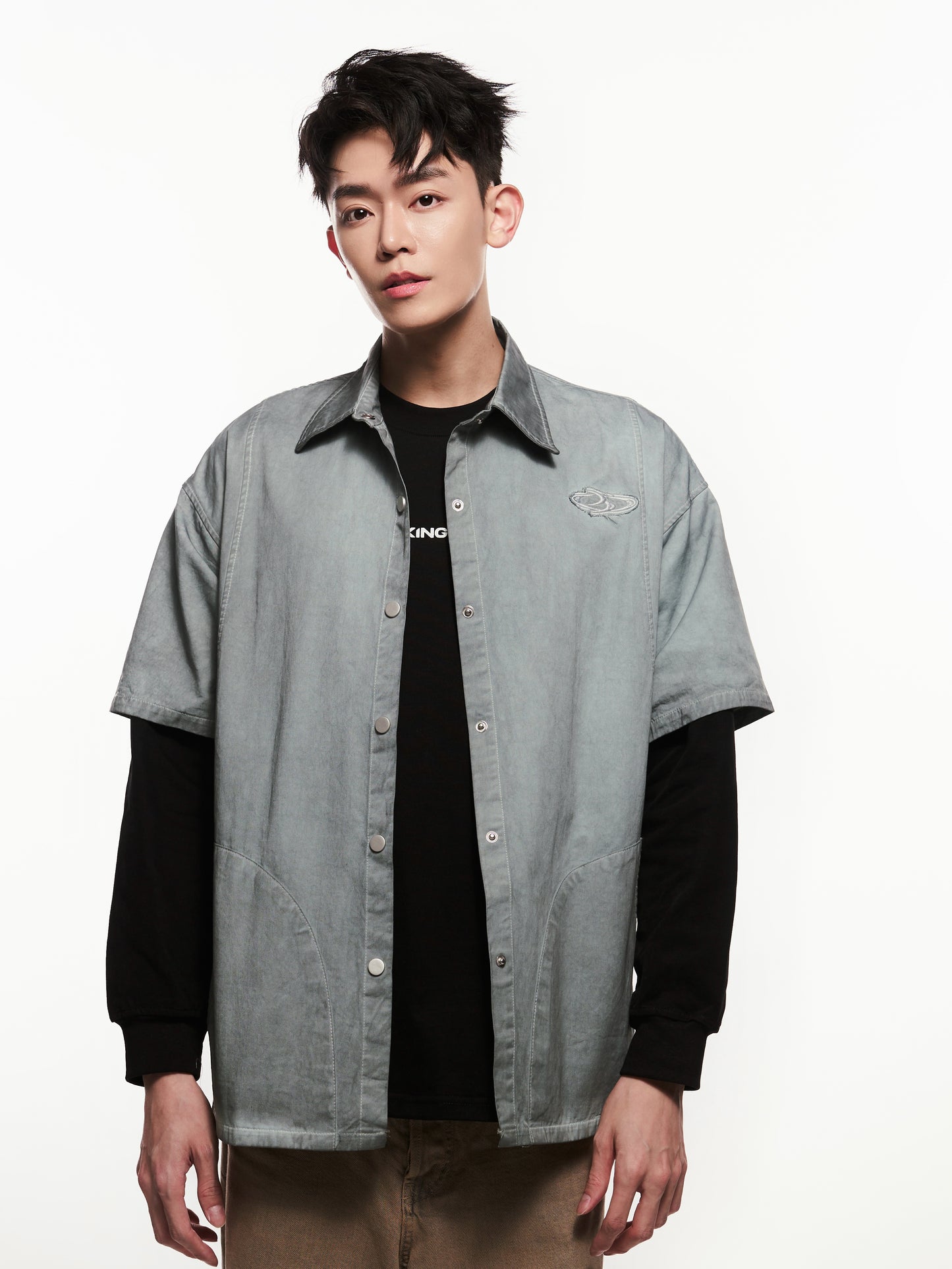 Breaking System Washed Shirt -Malaysia Streetwear -Unisex Shirt