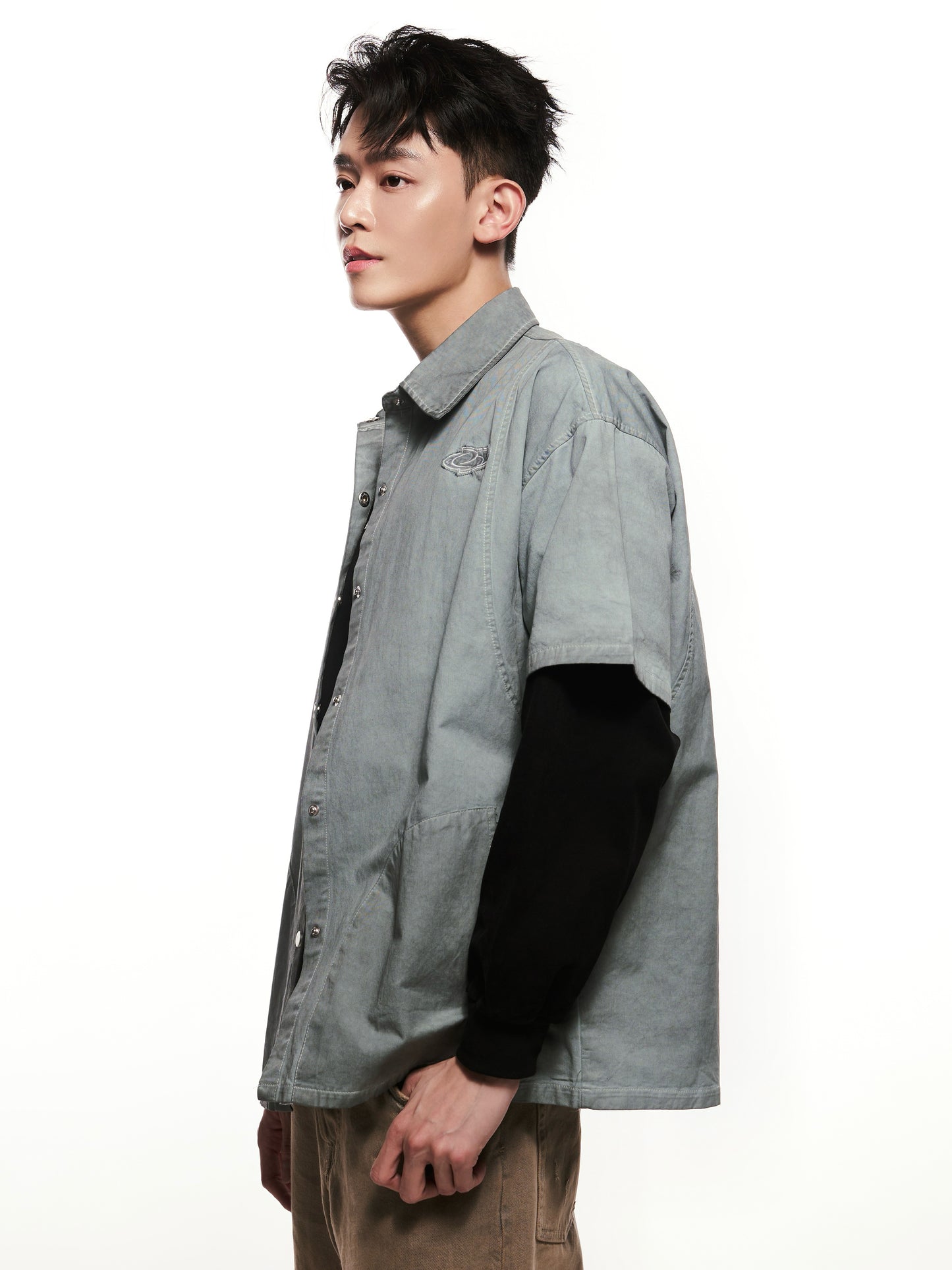 Breaking System Washed Shirt -Malaysia Streetwear -Unisex Shirt