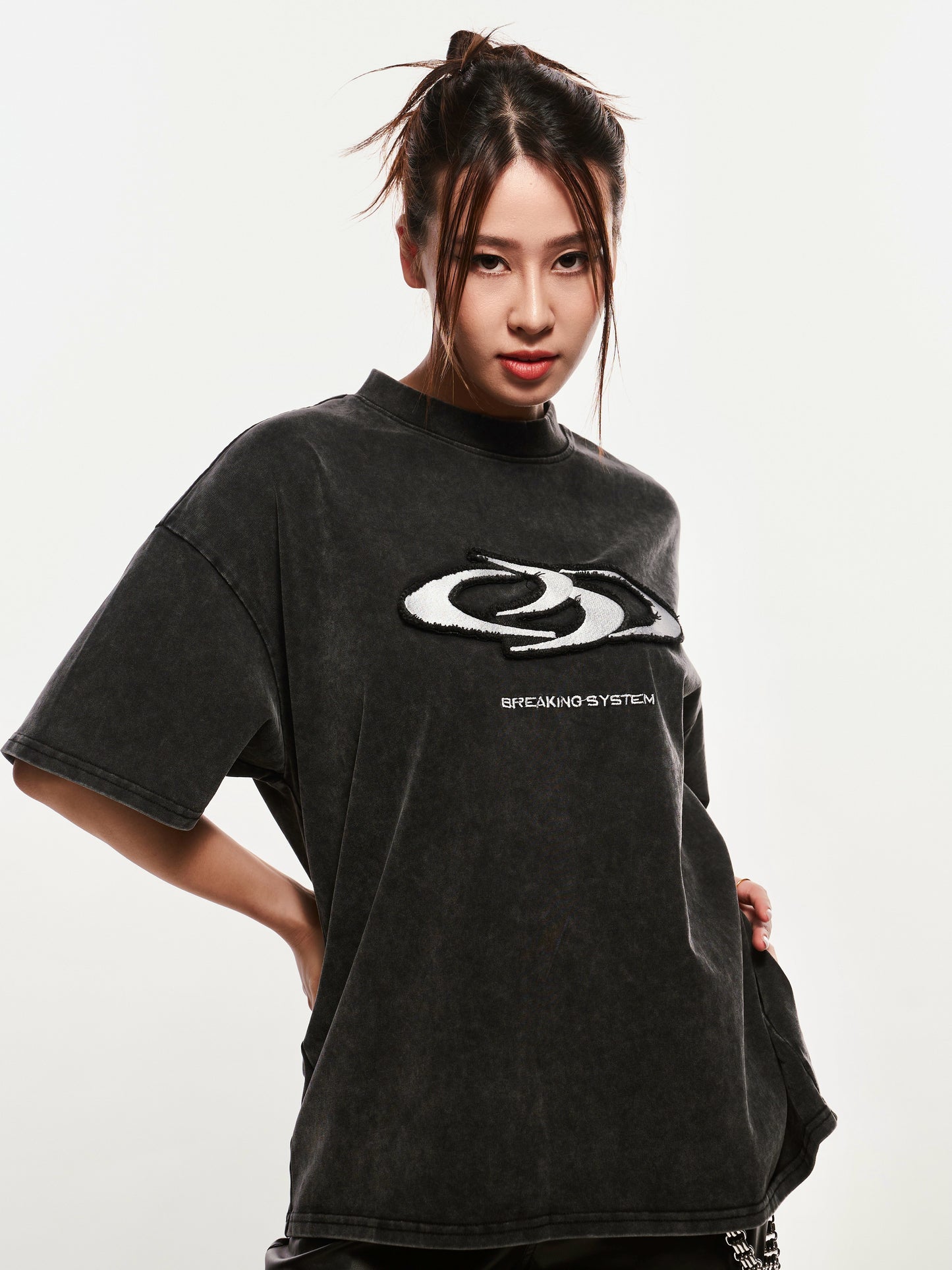 Breaking System Washed Tee -Malaysia Streetwear -Oversize & Unisex T-Shirt