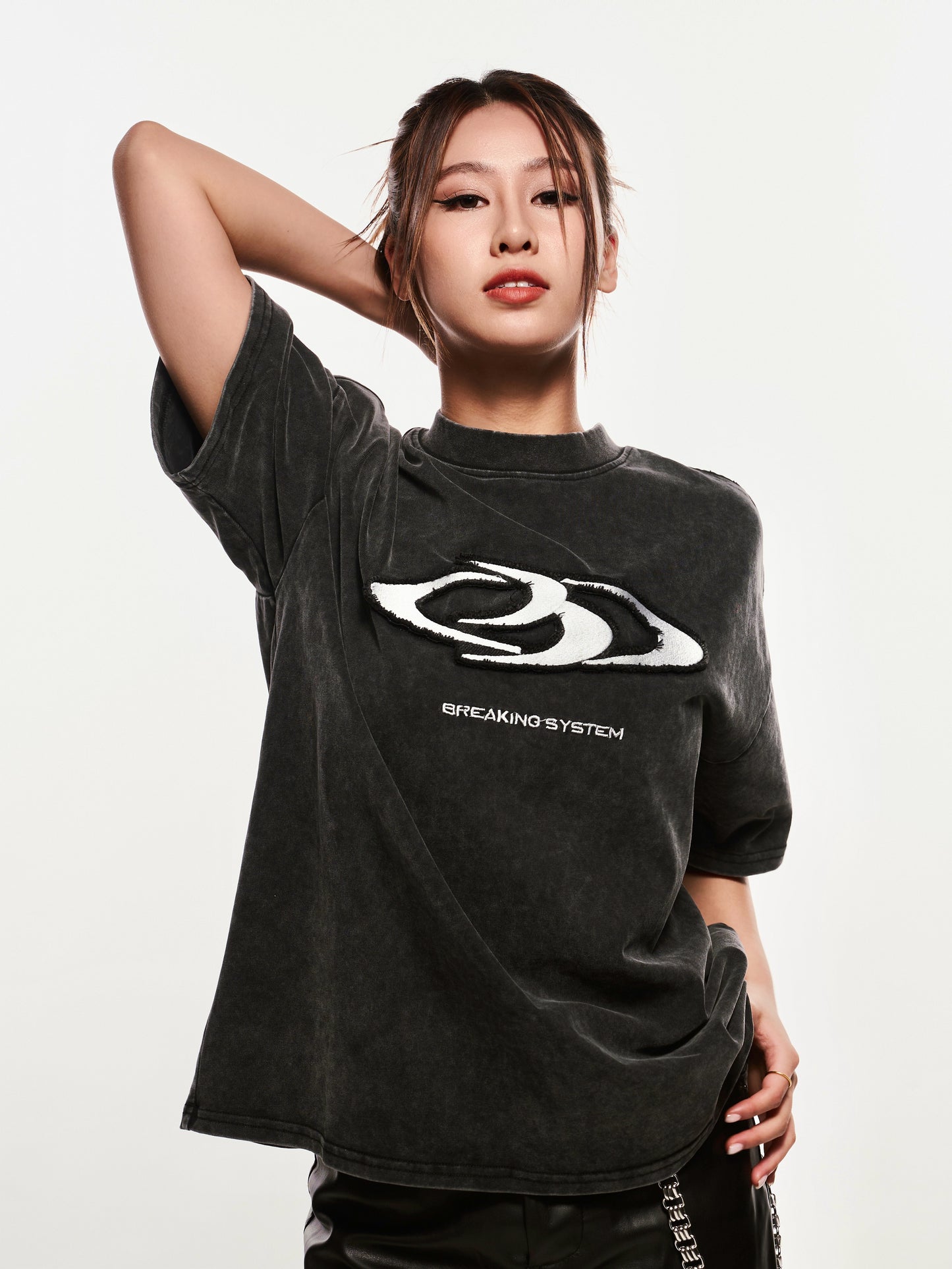 Breaking System Washed Tee -Malaysia Streetwear -Oversize & Unisex T-Shirt