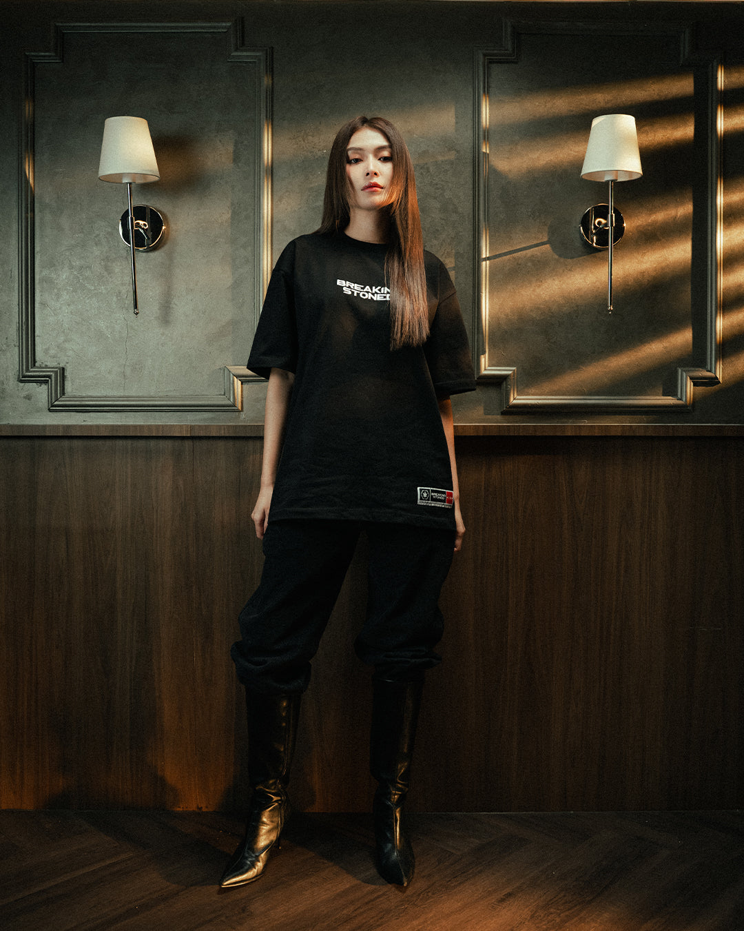 Breaking Stoned | BS Logo Oversized Tshirt Black
