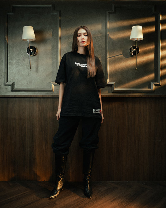 Breaking Stoned | BS Logo Oversized Tshirt Black