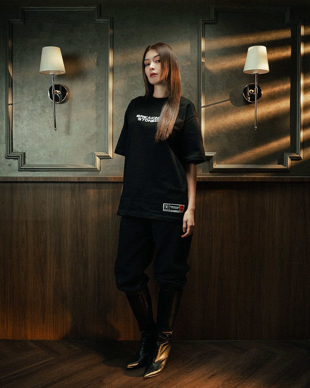 Breaking Stoned | BS Logo Oversized Tshirt Black