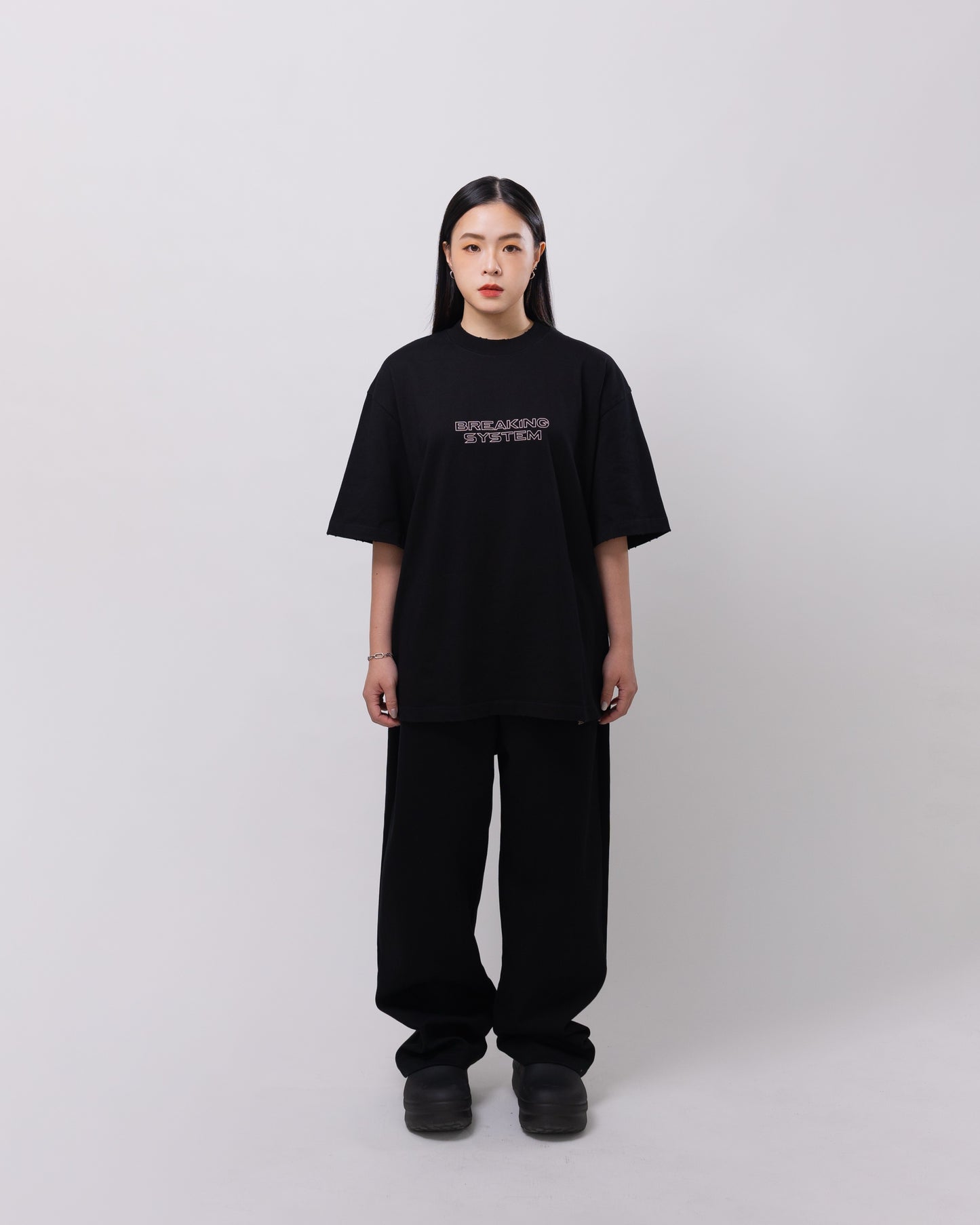 Shadow Black Oversized Tee