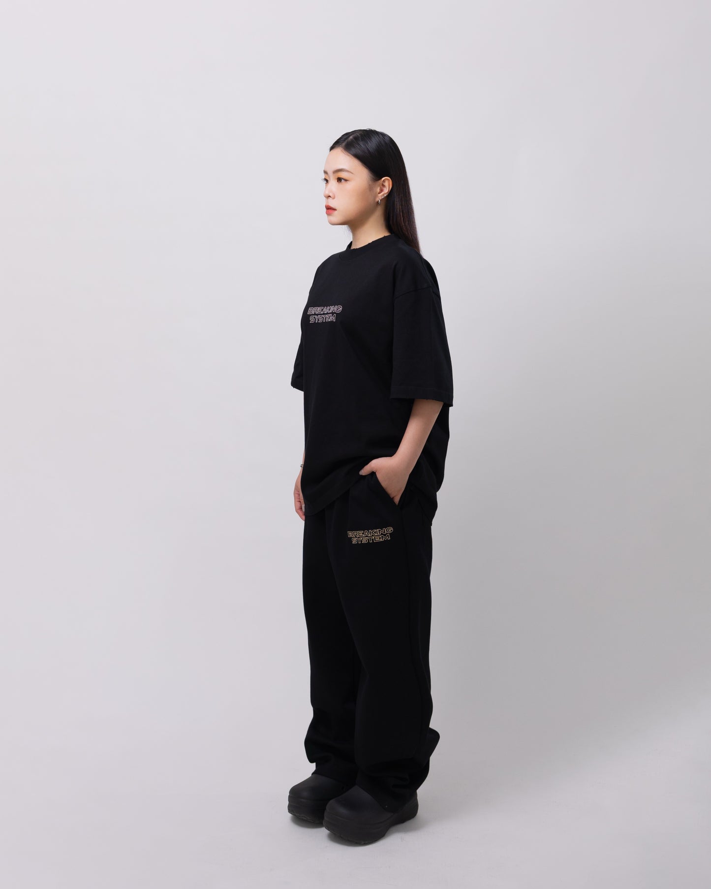 Shadow Black Oversized Tee