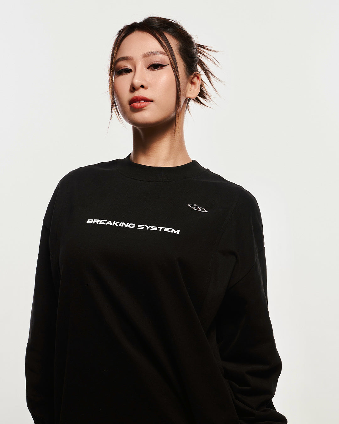 BREAKING SYSTEM BLACK LONG SLEEVE TEE