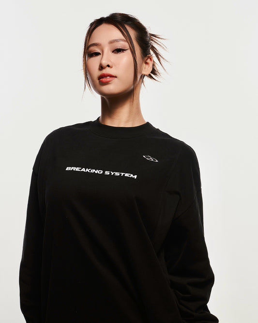BREAKING SYSTEM BLACK LONG SLEEVE TEE