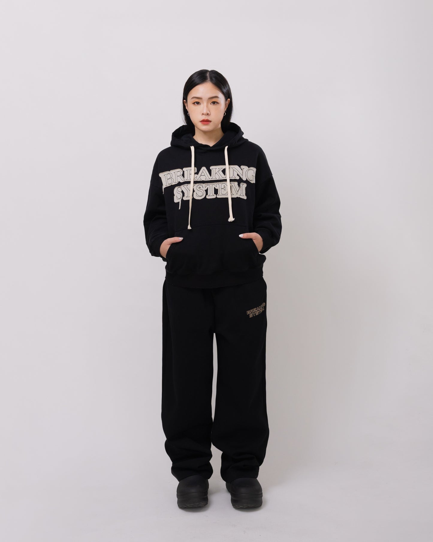 Distressed Patch-on Hoodie