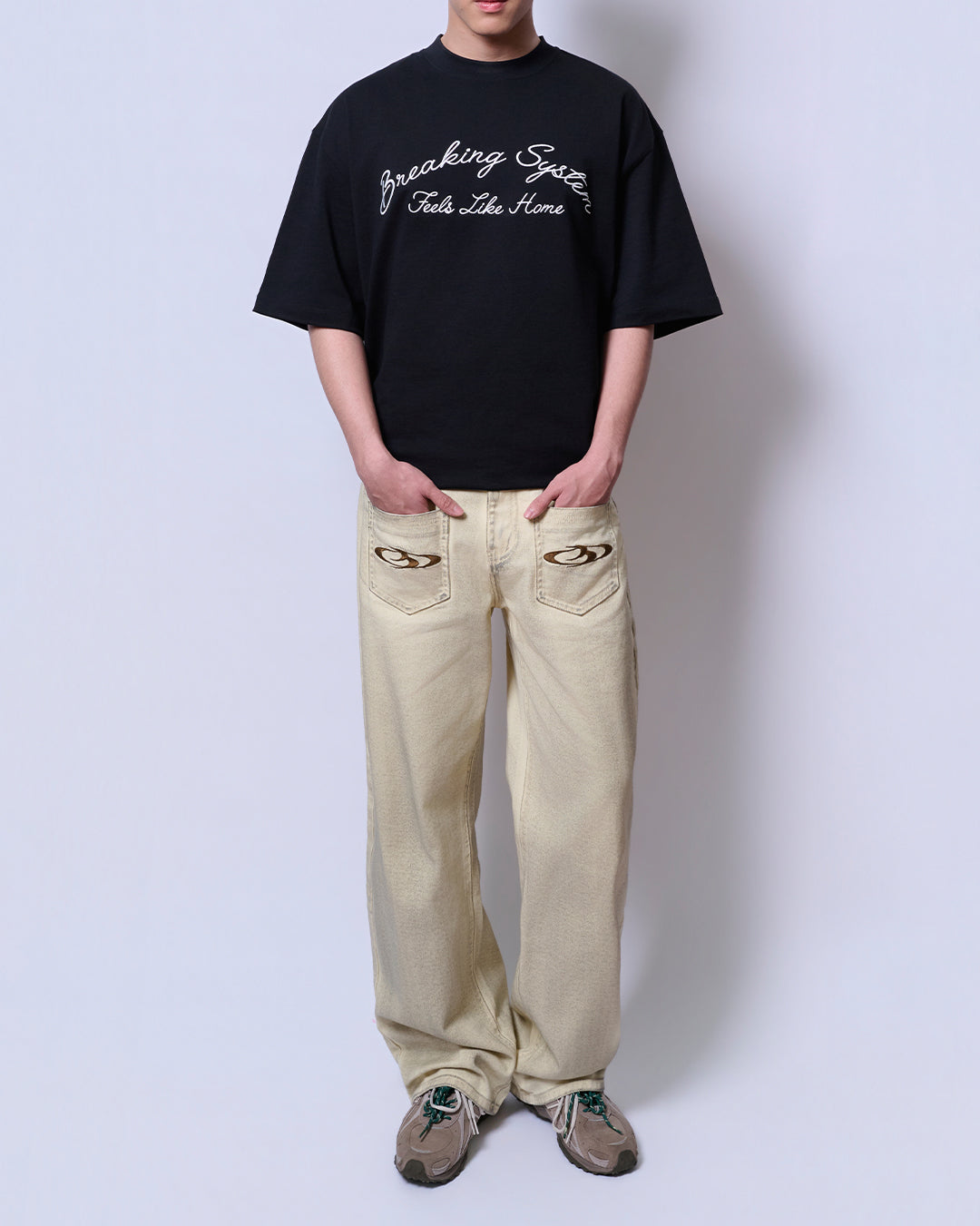 Breaking System East Logo Denim Pants