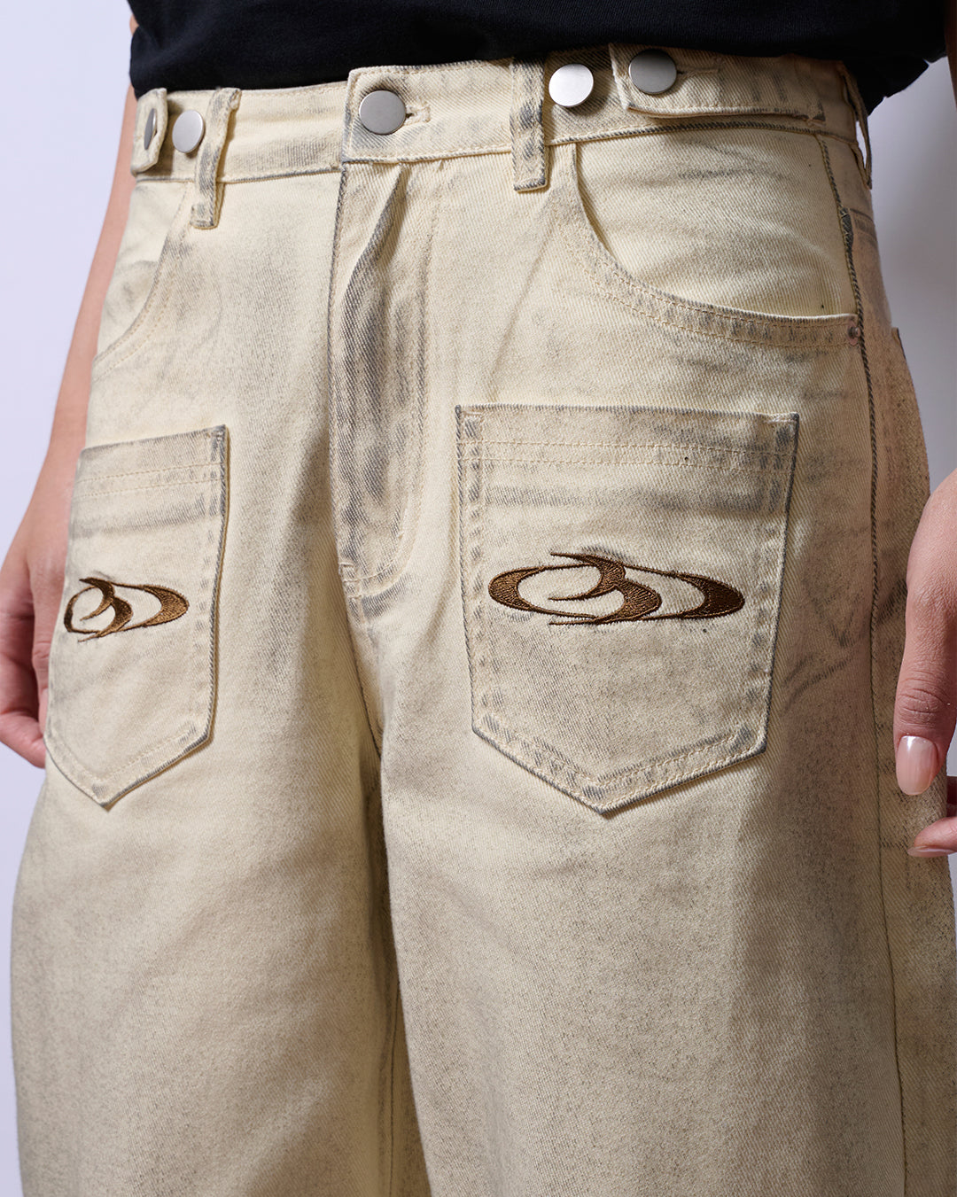 Breaking System East Logo Denim Pants