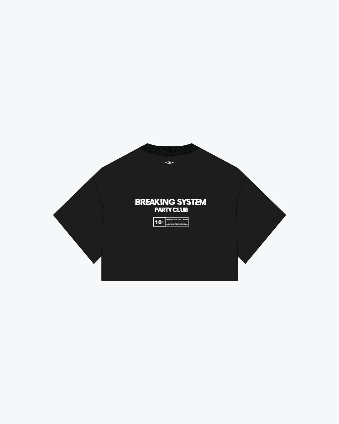 BREAKING SYSTEM PARTY CLUB CROP TEE