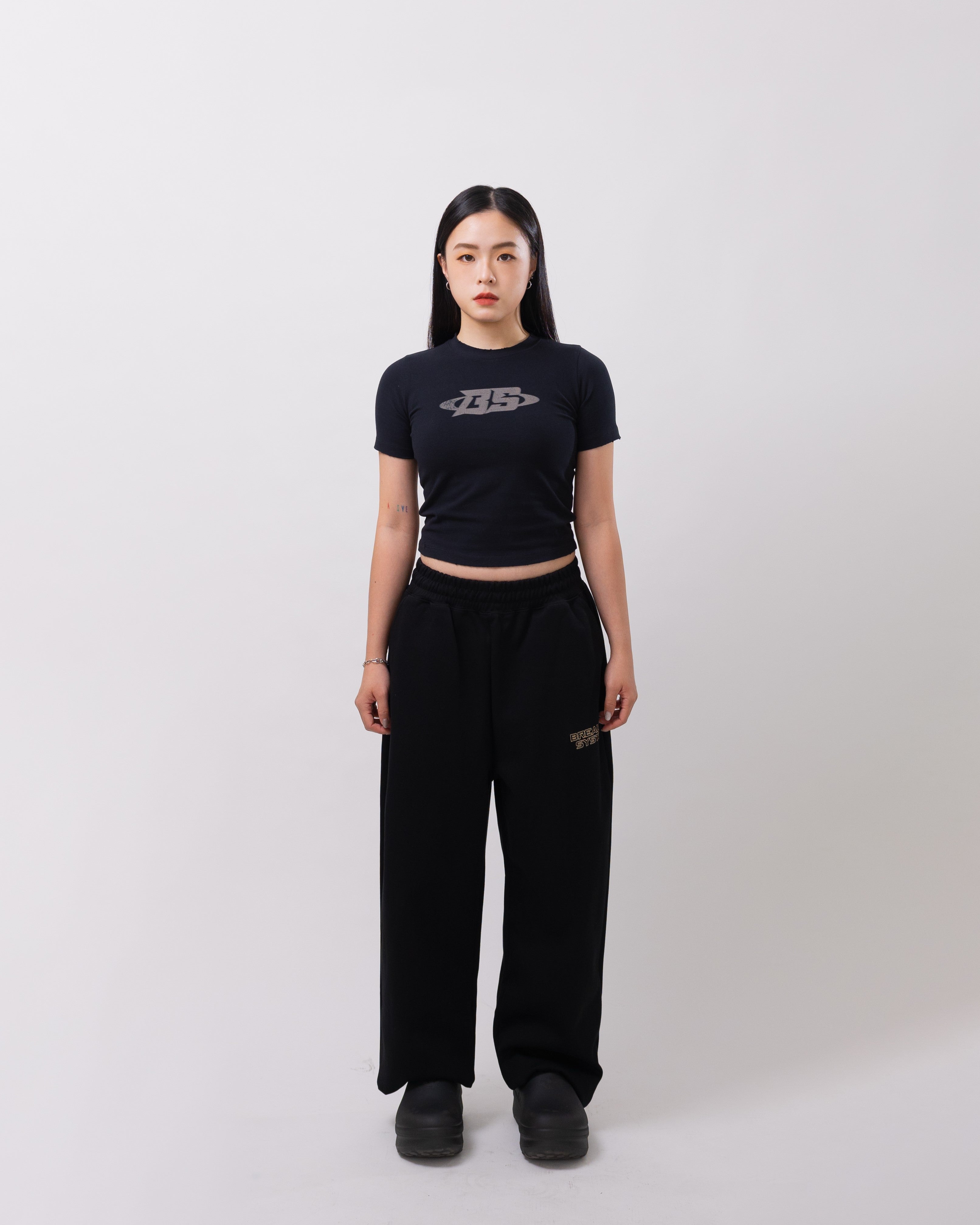 Shadow Black Baby Tee – Breaking System