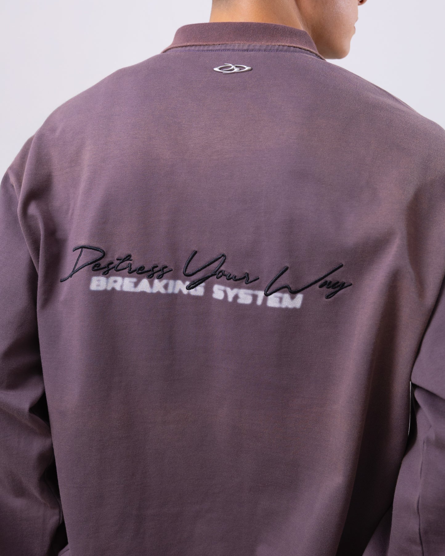 Stoned Washed Polo Long Sleeve