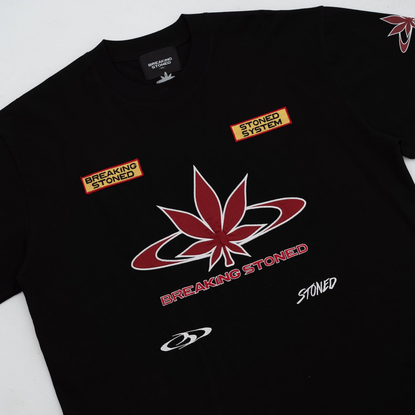 Breaking Stoned | Motorsport Oversized Tshirts Black