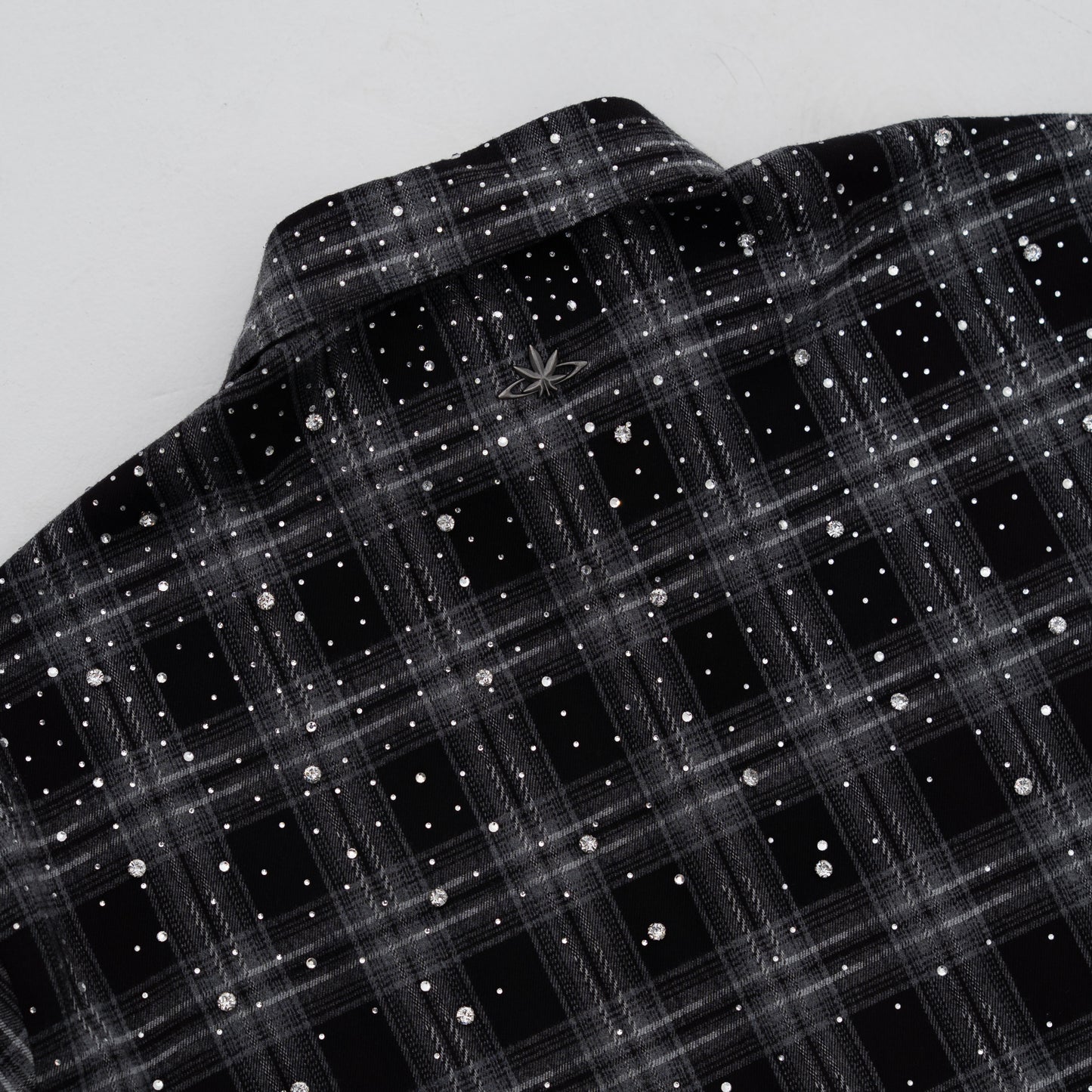 Breaking Stoned | Rhinestoned Flannel Black