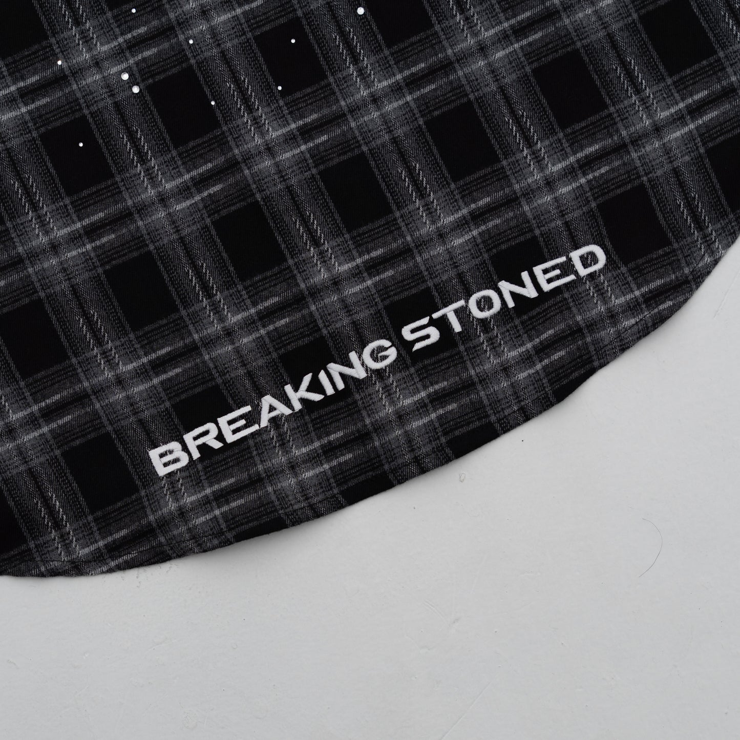 Breaking Stoned | Rhinestoned Flannel Black