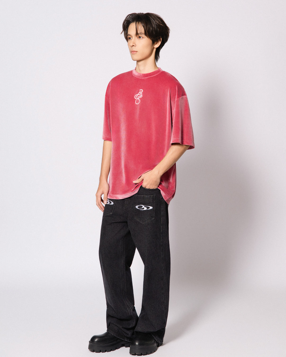 BREAKING SYSTEM BLUSH VELOUR TEE