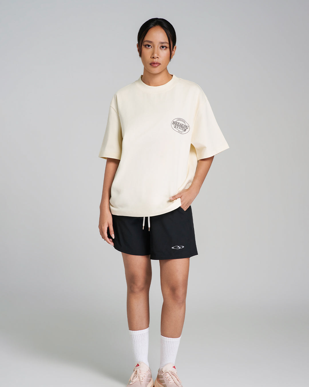 Breaking System Athleisure Basic Tee Ecru