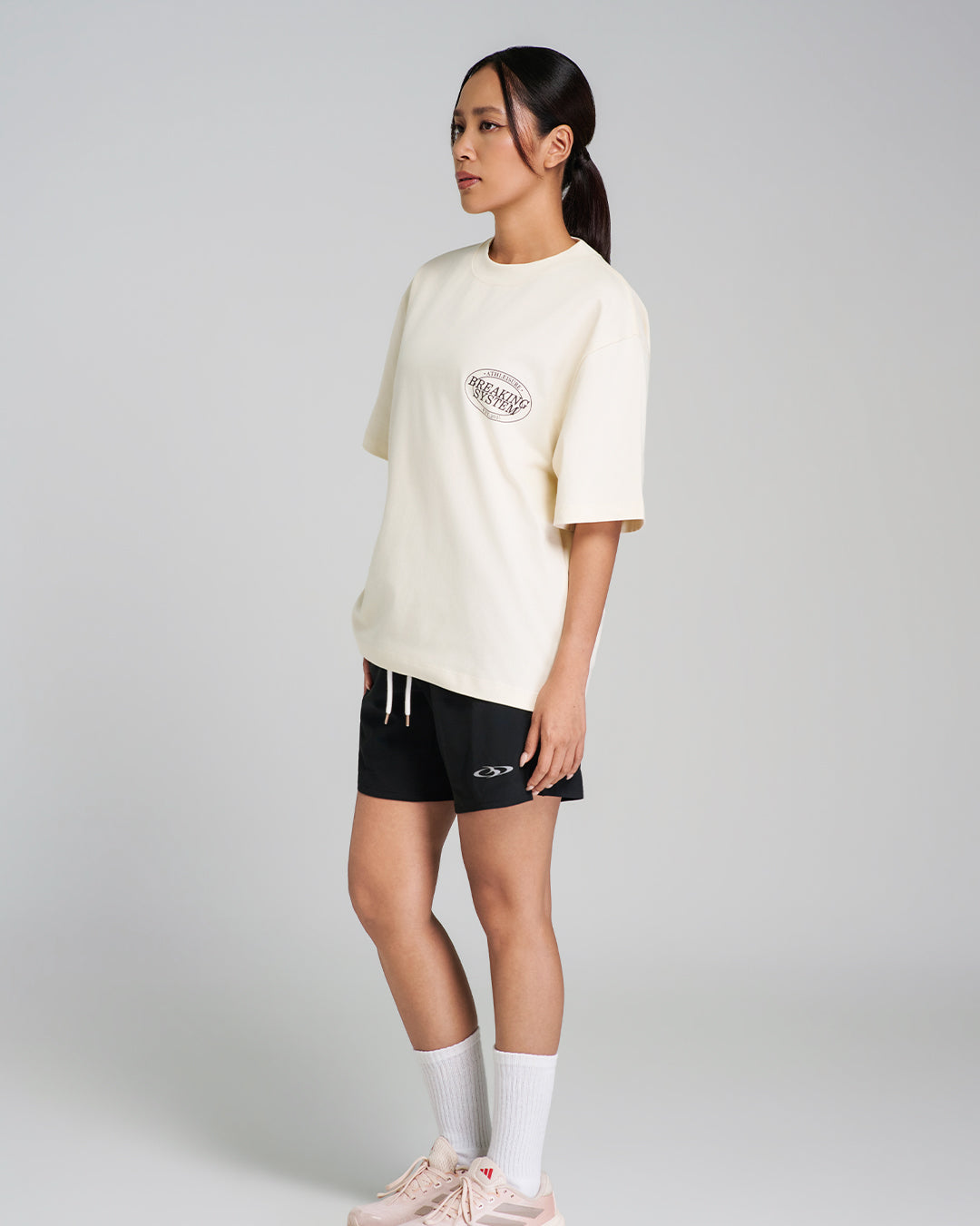 Breaking System Athleisure Basic Tee Ecru