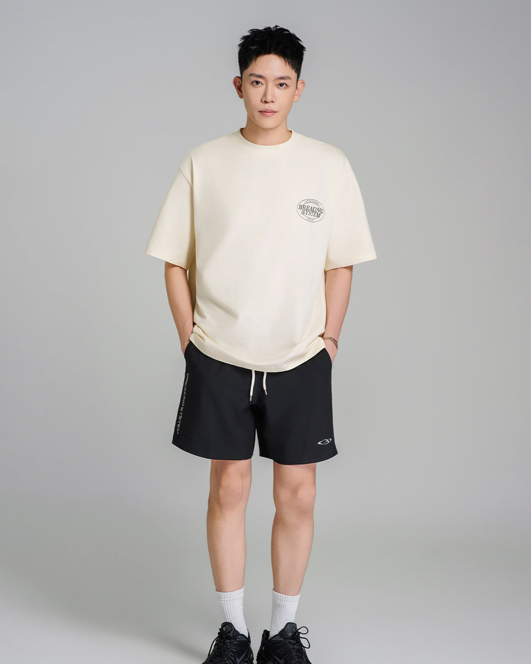 Breaking System Athleisure Basic Tee Ecru