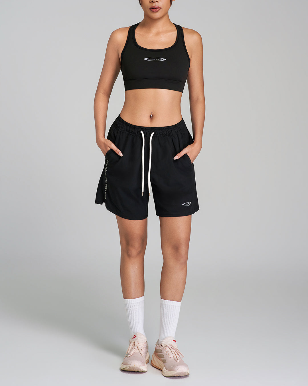 Breaking System Black Athleisure Move Short