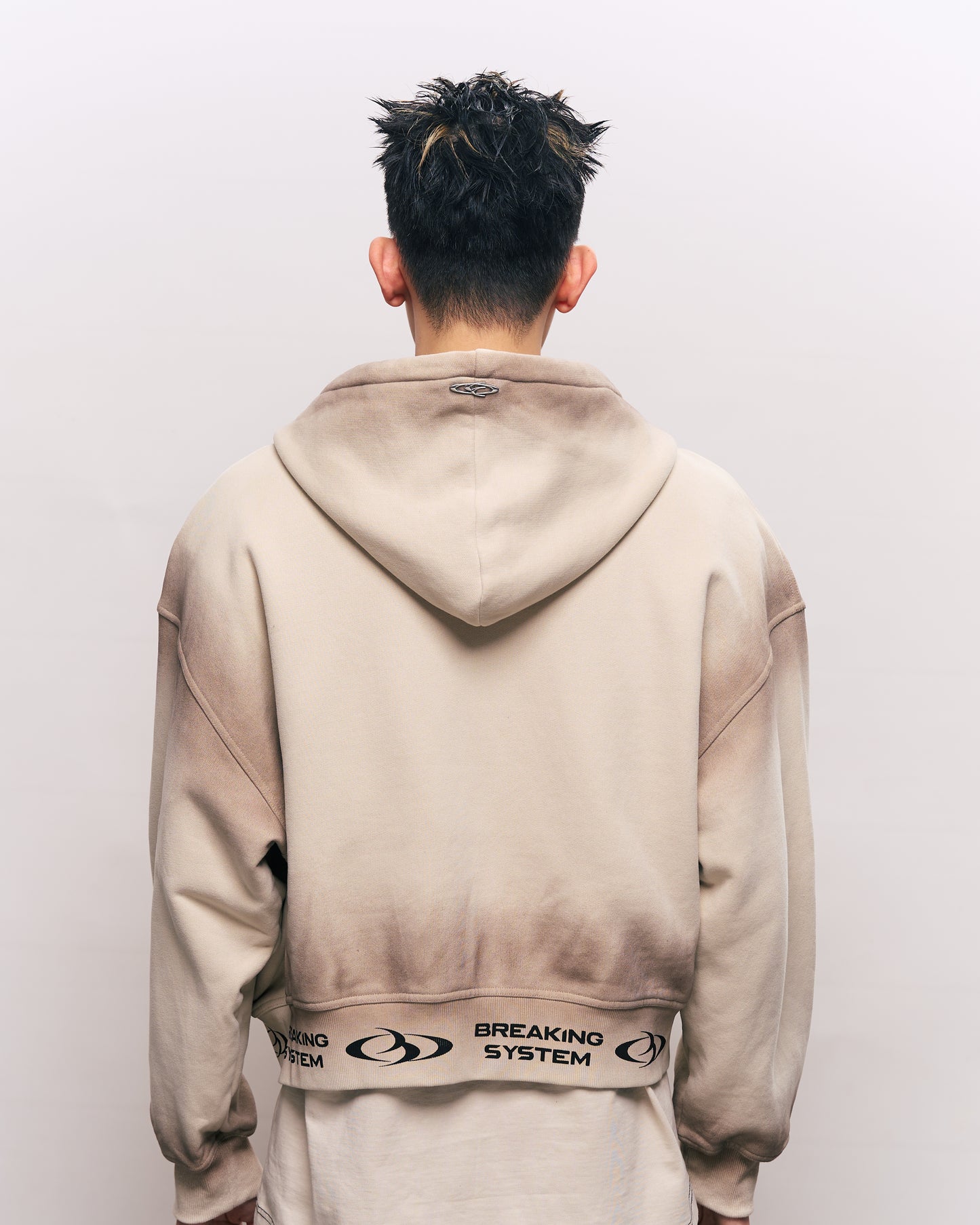 BREAKING SYSTEM BURN BEIGE ZIP UP HOODIE