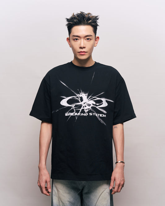 BREAKING SYSTEM SHATTERED GRAPHIC BLACK TEE