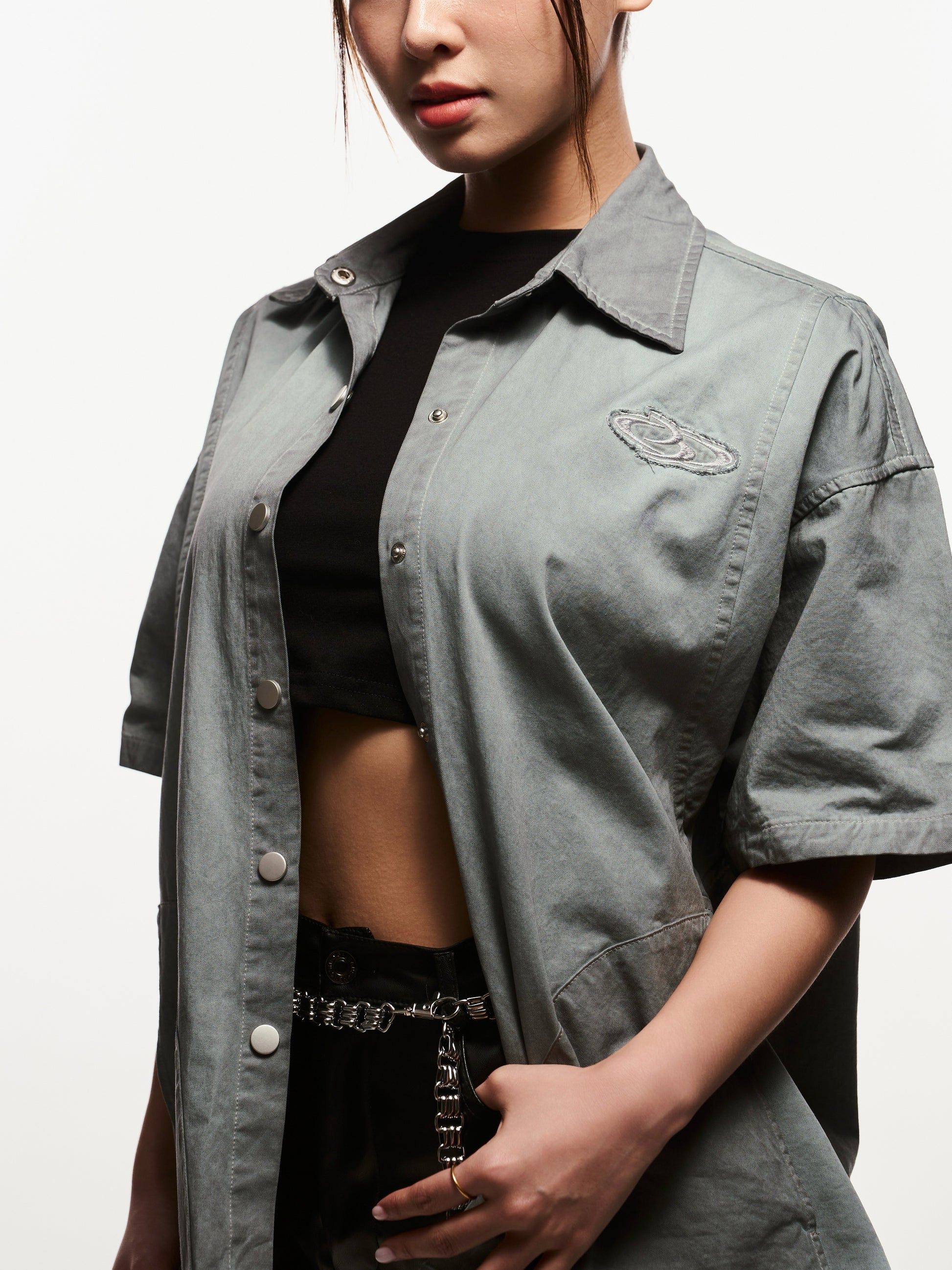 Breaking System Washed Shirt -Malaysia Streetwear -Unisex Shirt